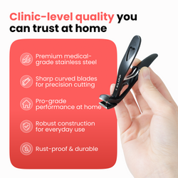 Toe Nail clippers for thick nails for seniors, for thick nails with catcher. Angled heavy duty large toe nail clippers for seniors, Toenail clippers & nail cutters for diabetic & arthritic nails