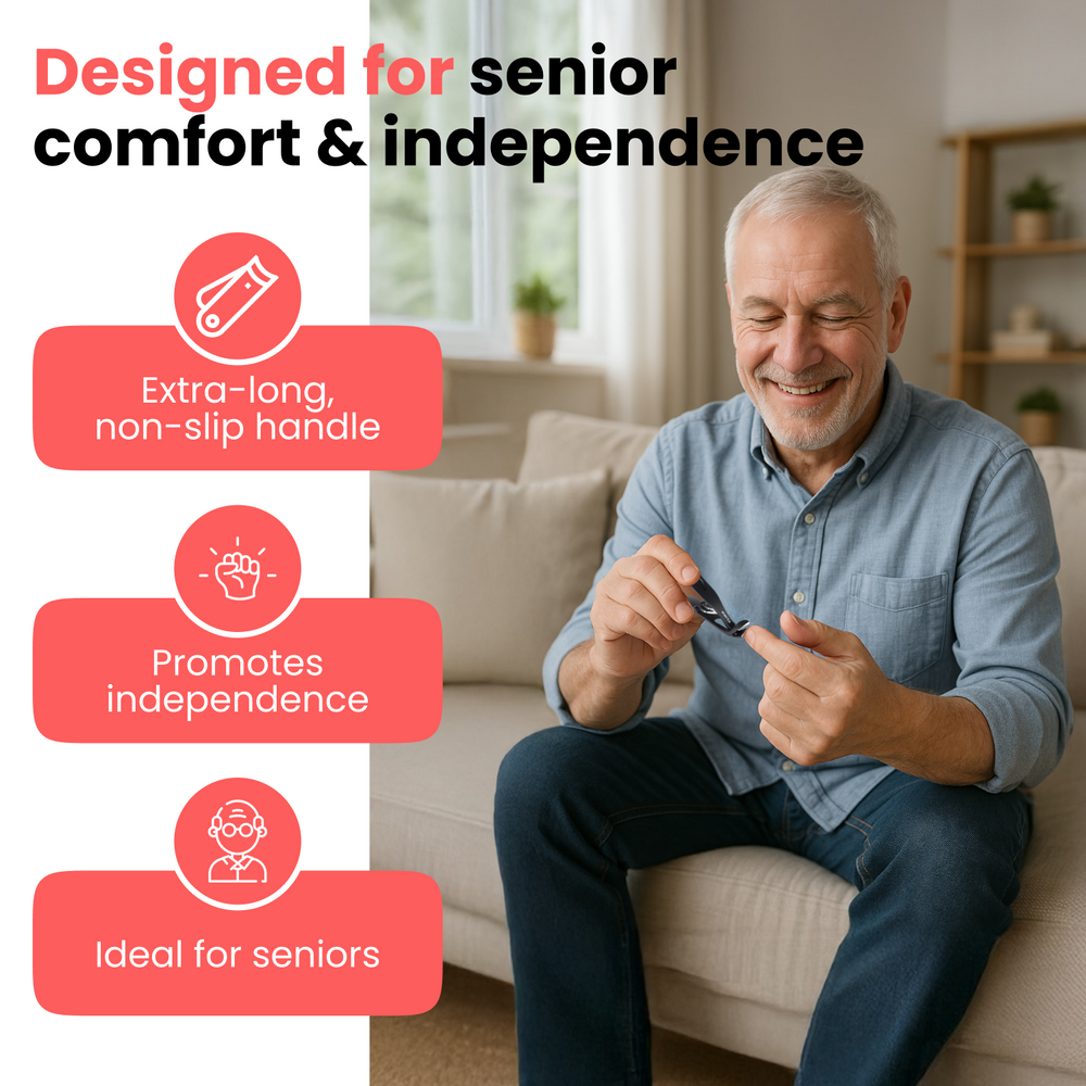 Toe Nail clippers for thick nails for seniors, for thick nails with catcher. Angled heavy duty large toe nail clippers for seniors, Toenail clippers & nail cutters for diabetic & arthritic nails